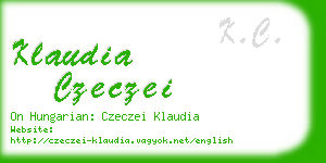 klaudia czeczei business card